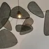 Czarna lampa wisząca z rattanu Czarna lampa wisząca z rattanu