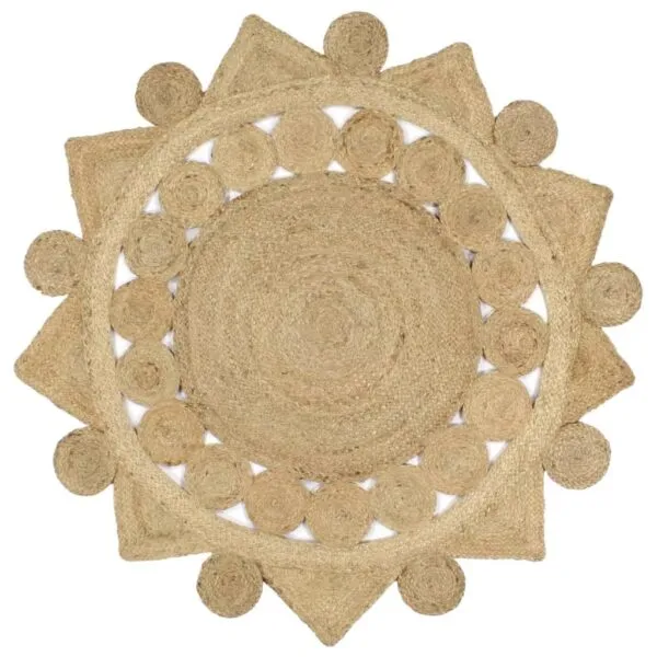 Dywan z efektem wikliny w geometryczny wzór Dywan z efektem wikliny w geometryczny wzór