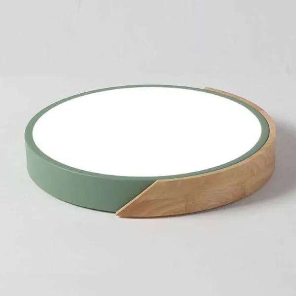 Elegancka lampa sufitowa z efektem drewna