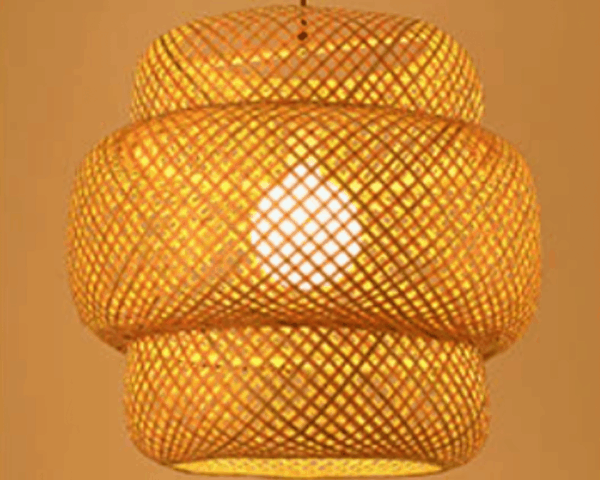 Elegancka lampa wisząca z rattanu Elegancka lampa wisząca z rattanu