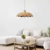 Elegancka lampa wisząca z rattanu, pleciona ręcznie Elegancka lampa wisząca z rattanu, pleciona ręcznie