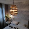 Elegancka lampa wiszaca z wikliny w stylu japonskim