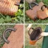 Elegancka torba z rattanu z drewnianymi uchwytami