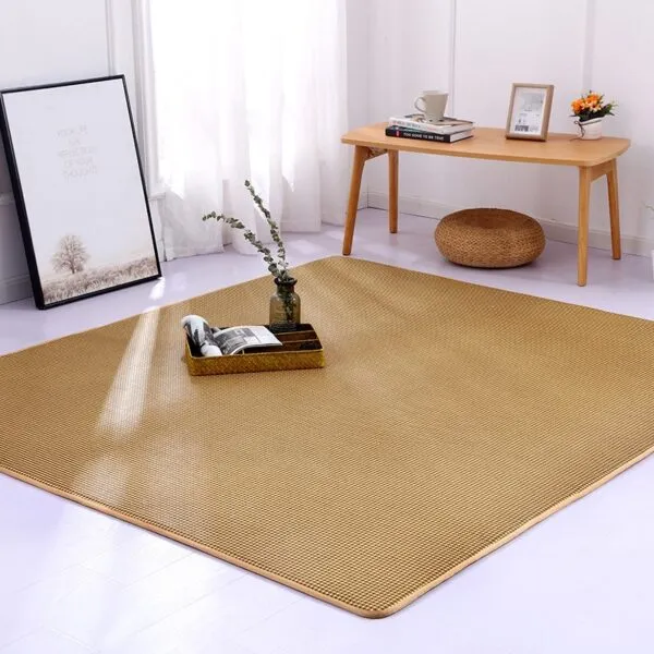Gruby dywan tatami z rattanu