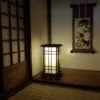 Japońska lampka nocna z drewna LED Japońska lampka nocna z drewna LED