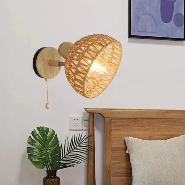 Kinkiet Rattan Retro Kinkiet Rattan Retro