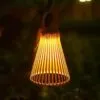 Kolorowa Lampa Solarna z Rattanu