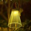 Kolorowa Lampa Solarna z Rattanu