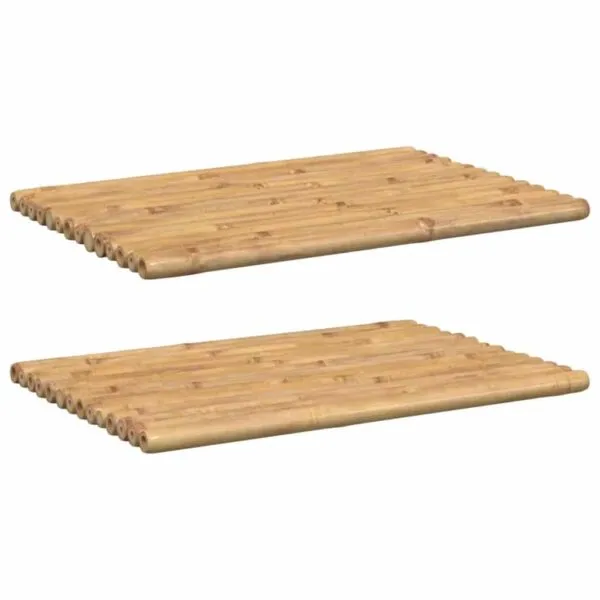 Komplet 2 mat bambusowych naturalnych