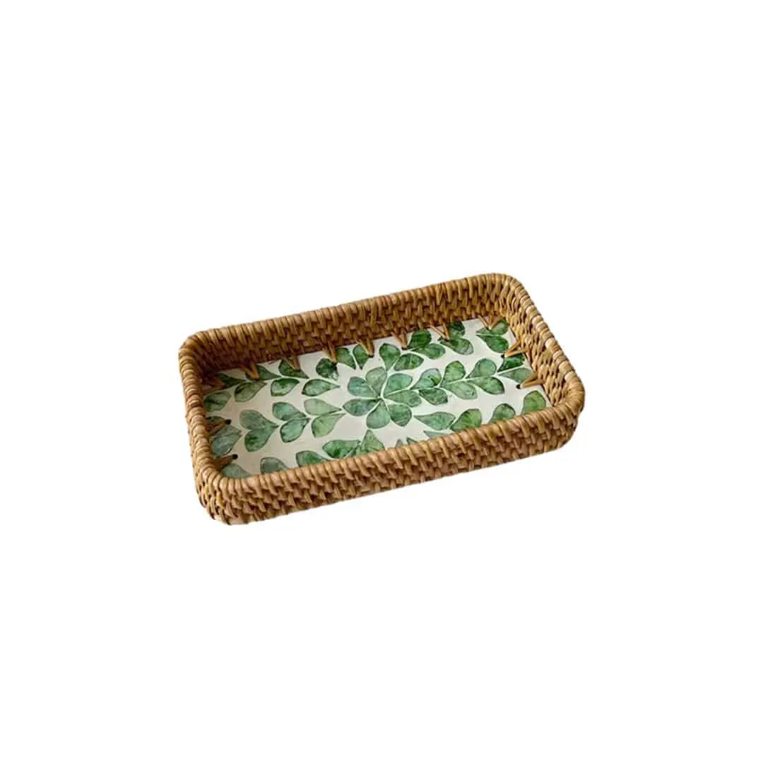 Rattan i botaniczny wzór liści