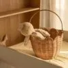 Kosz do przechowywania z bambusa w stylu nordyckim