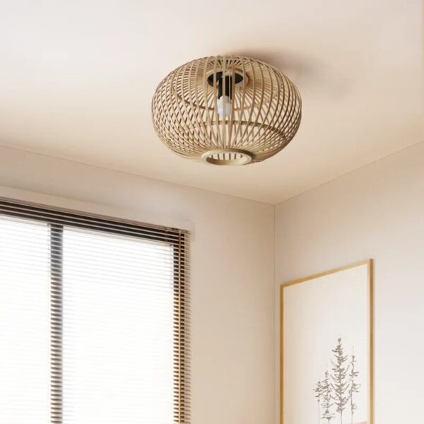 Kreatywna Lampa Wisząca z Bambusa w Stylu Japońskim