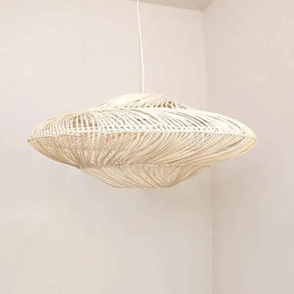 Kreatywna lampa wisząca z rattanu w stylu chińskim
