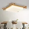 Kwadratowa lampa wisząca z drewna Kwadratowa lampa wisząca z drewna