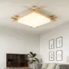 Kwadratowa lampa wisząca z drewna Kwadratowa lampa wisząca z drewna