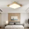 Kwadratowa lampa wisząca z drewna Kwadratowa lampa wisząca z drewna
