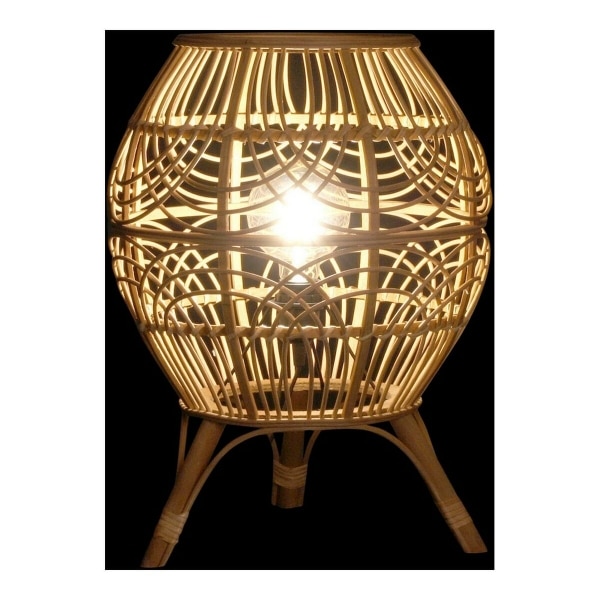Lampa bambusowa z kloszem