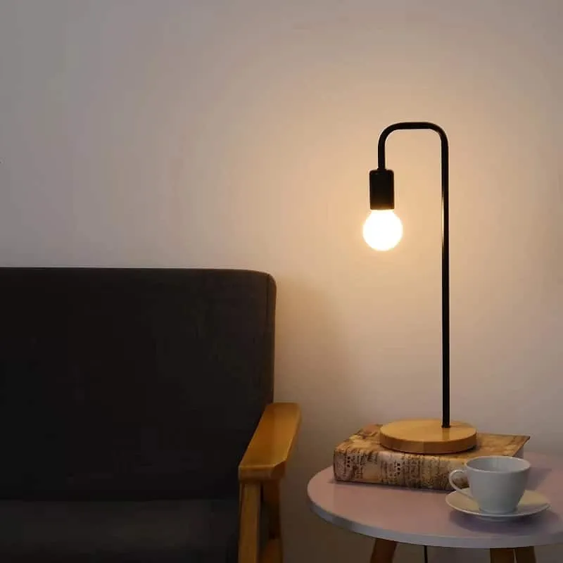 Ciepły klimat drewnianej lampy nocnej LED