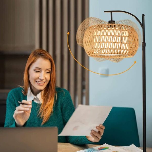 Lampa podłogowa rattanowa boho Lampa podłogowa rattanowa boho