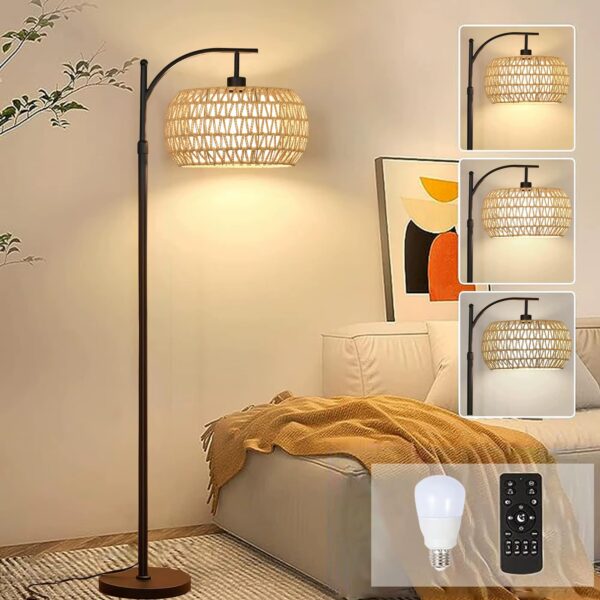 Lampa podłogowa rattanowa boho Lampa podłogowa rattanowa boho