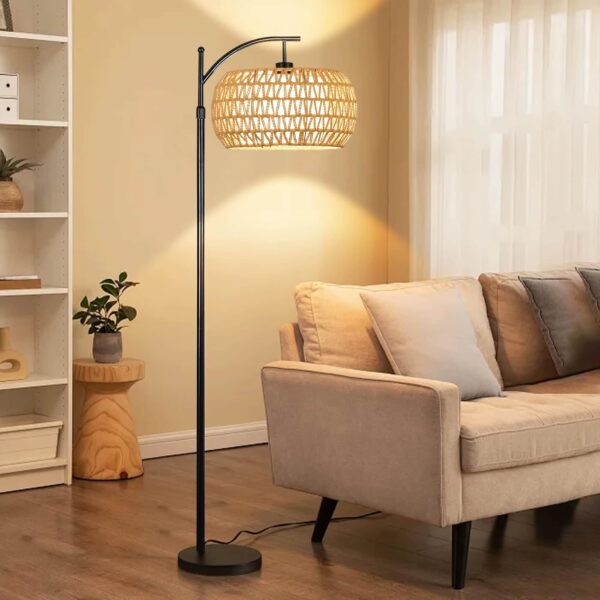 Lampa podłogowa rattanowa boho Lampa podłogowa rattanowa boho
