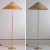 Lampa podłogowa z rattanu, minimalistyczna