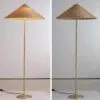 Lampa podłogowa z rattanu, minimalistyczna Lampa podłogowa z rattanu, minimalistyczna