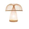 Lampa podłogowa z rattanu w kształcie grzybka