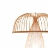 Lampa podłogowa z rattanu w kształcie grzybka