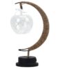 Lampa Rattan USB w kształcie księżyca z żarówką jabłko