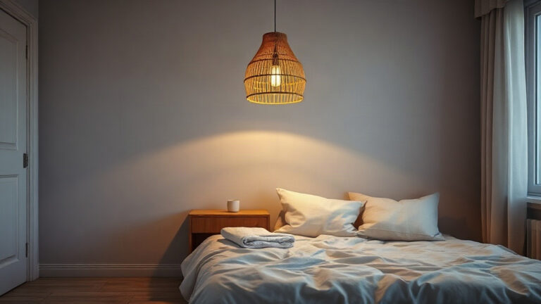 Lampa rattanowa do sypialni: poradnik doboru przez rozmiarem, barwą i stylem