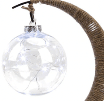 Lampa rattanowa w kształcie srebrzystego księżyca Lampa rattanowa w kształcie srebrzystego księżyca
