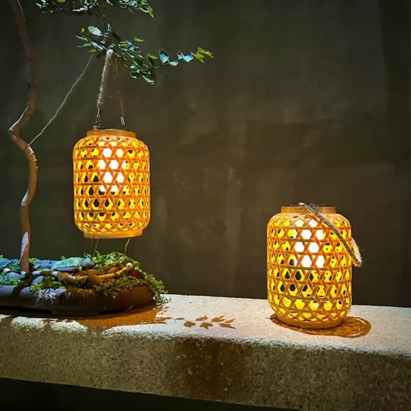 Lampa solarna Rattan Design