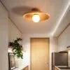 Lampa sufitowa drewniana LED w stylu skandynawskim