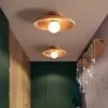 Lampa sufitowa drewniana LED w stylu skandynawskim