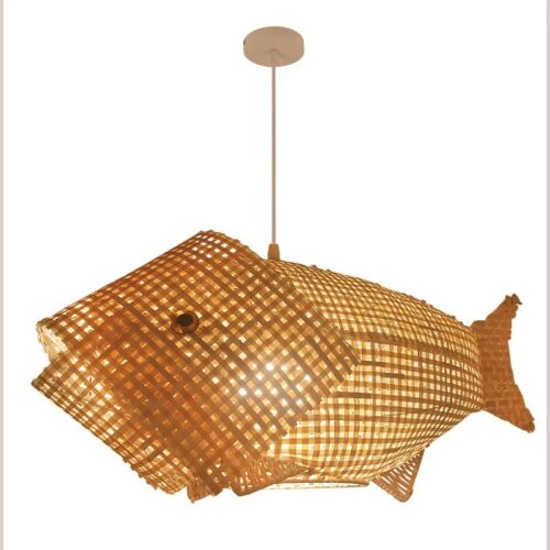 Lampa sufitowa Karp z Rotangu