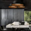 Lampa sufitowa LED z drewna w stylu japońskim