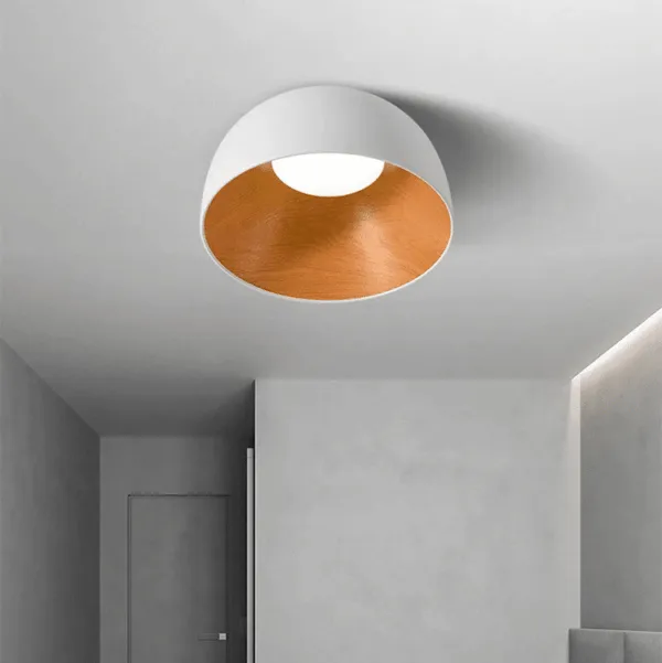 Lampa sufitowa LED z drewna w stylu japońskim