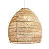 Lampa sufitowa rattanowa LED vintage