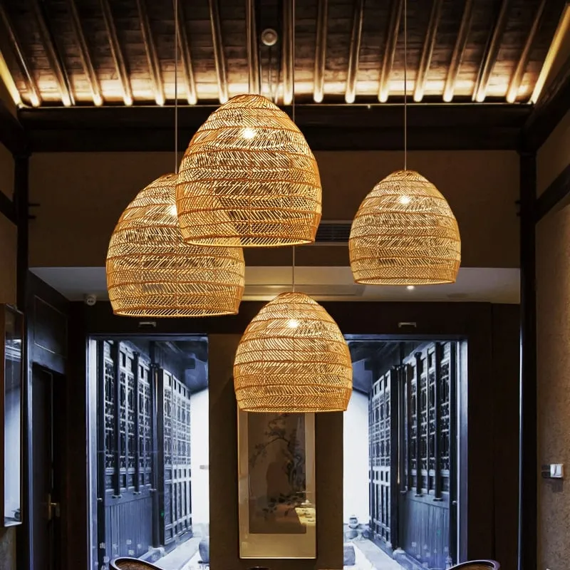 Pleciony rattan i nowoczesne LED