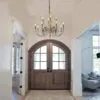 Lampa sufitowa z drewna LED w stylu żyrandola Lampa sufitowa z drewna LED w stylu żyrandola