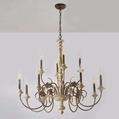 Lampa sufitowa z drewna LED w stylu żyrandola Lampa sufitowa z drewna LED w stylu żyrandola