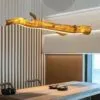 Lampa sufitowa z drewna w stylu vintage