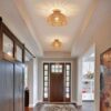 Lampa sufitowa z rattanu w stylu boho