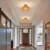 Lampa sufitowa z rattanu w stylu boho