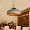 Lampa sufitowa z rattanu w stylu industrialnym Lampa sufitowa z rattanu w stylu industrialnym