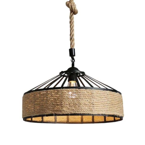 Lampa sufitowa z rattanu w stylu industrialnym Lampa sufitowa z rattanu w stylu industrialnym