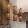 Lampa sufitowa z rattanu w stylu japońskim