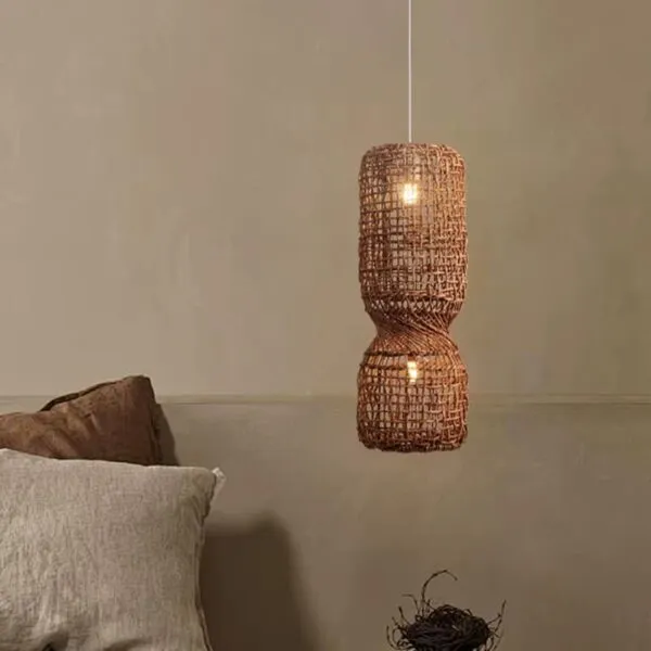 Lampa sufitowa LED z rattanu w stylu japońskim Lampa sufitowa LED z rattanu w stylu japońskim