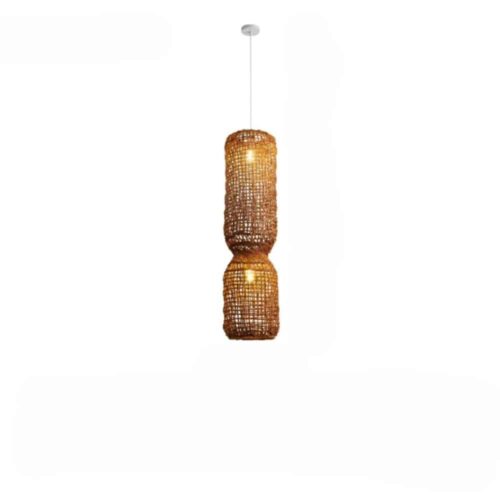 Lampa sufitowa z rattanu w stylu japońskim